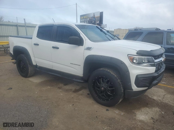 2021 Chevrolet Colorado 2WD Work Truck with VIN 1GCGSBEA4M1191184, listed as a Copart auction lot 83602904 with 39,618 mi miles and Salvage Title. Bid and sale history available at carsss.com. Image 4.