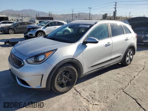 2018 Kia Niro FE with VIN KNDCB3LC8J5207495, listed as a Copart auction lot 85338254 with 81,302 mi miles and Salvage Title. Bid and sale history available at carsss.com. Image 1.