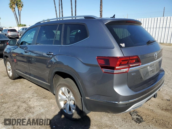 2018 Volkswagen Atlas SEL with VIN 1V2ER2CA5JC546559, listed as a Copart auction lot 47027515 with 43,524 mi miles and Salvage title. Bid and sale history available at DreamBid. Image 2.