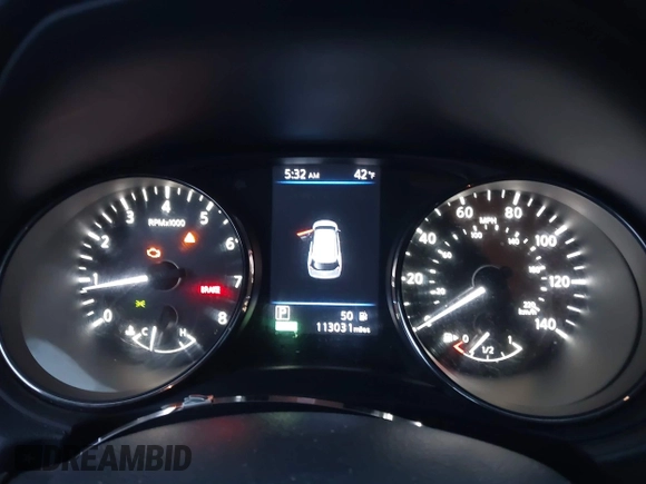 2019 Nissan Rogue SV with VIN KNMAT2MV2KP519056, listed as a IAAI auction lot 41236014 with 113,031 mi miles. Bid and sale history available at carsss.com. Image 7.