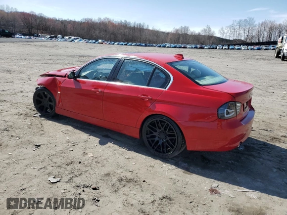2007 BMW 3 Series 335i with VIN WBAVB73587PA87776, listed as a Copart auction lot 51292355 with 0 mi miles and Salvage Title. Bid and sale history available at carsss.com. Image 2.