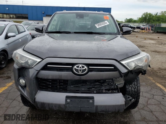 2020 Toyota 4Runner SR5 with VIN JTEBU5JR6L5757396, listed as a Copart auction lot 58993555 with 115,663 mi miles and Salvage title. Bid and sale history available at DreamBid. Image 5.