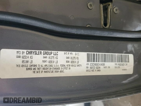 2012 Dodge Charger SE with VIN 2C3CDXBG6CH100399, listed as a Copart auction lot 50020325 with 99,546 mi miles and Salvage Title. Bid and sale history available at DreamBid. Image 12.