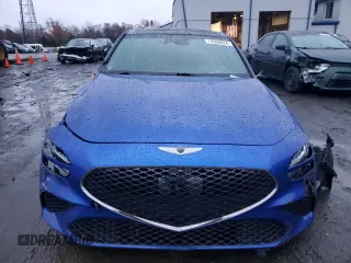 2022 Genesis G70 3.3T with VIN KMTG54TEXNU102485, listed as a Copart auction lot 79568824 with Not Provided miles and Salvage Title. Bid and sale history available at carsss.com. Image 5.