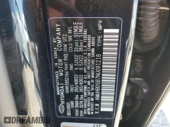 2022 Genesis GV80 z VIN KMUHBDSB7NU091218, wystawiony jako Copart lot #48582425 z przebiegiem 32 495 mil mil oraz Szkoda całkowita • Salvage title. Historia ofert i sprzedaży dostępna na DreamBid. Obrazek 13.