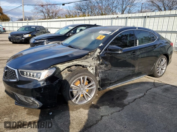2019 Acura TLX Advance with VIN 19UUB2F89KA006687, listed as a Copart auction lot 82610554 with 41,345 mi miles and Salvage title. Bid and sale history available at DreamBid. Image 1.