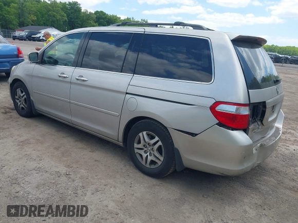 2006 Honda Odyssey EX-L z VIN 5FNRL38786B442374, wystawiony jako IAAI lot #42300958 z przebiegiem 338 841 mil mil oraz . Historia ofert i sprzedaży dostępna na DreamBid. Obrazek 3.