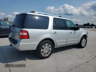 2014 Ford Expedition Limited with VIN 1FMJU1K58EEF27443, listed as a Copart auction lot 58983615 with 144,310 mi miles and Salvage title. Bid and sale history available at DreamBid. Image 3.