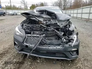2018 Infiniti Q50 Luxe with VIN JN1EV7AR3JM444919, listed as a Copart auction lot 46714605 with 62,676 mi miles and Salvage Title. Bid and sale history available at carsss.com. Image 10.