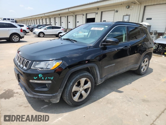 2018 Jeep Compass Latitude с VIN 3C4NJDBBXJT349633, выставлен на аукционе Copart как лот 60270595 с пробегом 104 219 миль миль и Списание • Salvage title. История ставок и продаж доступна на DreamBid. Изображение 1.