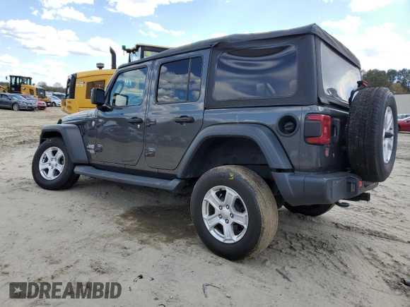 2019 Jeep Wrangler Unlimited Sport S with VIN 1C4HJXDG7KW670905, listed as a Copart auction lot 53114955 with 77,729 mi miles and Salvage title. Bid and sale history available at DreamBid. Image 2.