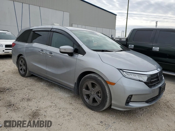 2021 Honda Odyssey EX with VIN 5FNRL6H59MB044233, listed as a Copart auction lot 88403685 with 38,094 mi miles and Salvage Title. Bid and sale history available at DreamBid. Image 4.