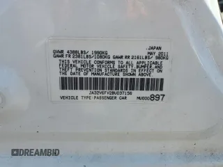 2011 Mitsubishi Lancer Ralliart with VIN JA32V6FV2BU037156, listed as a Copart auction lot 76349314 with Not Provided miles and Salvage Title. Bid and sale history available at DreamBid. Image 12.