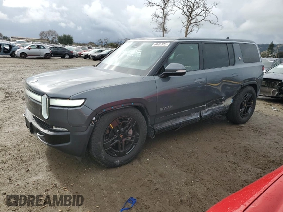 2023 Rivian R1S Adventure with VIN 7PDSGBBA5PN021048, listed as a Copart auction lot 44407815 with 10,642 mi miles and Salvage Title. Bid and sale history available at carsss.com. Image 1.