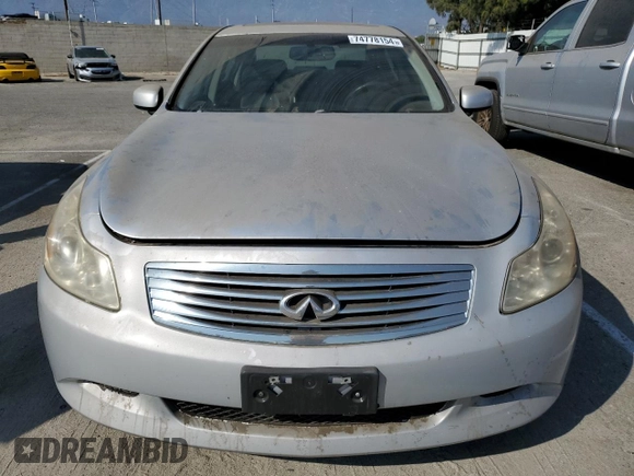 2008 Infiniti G35 with VIN JNKBV61E18M203943, listed as a Copart auction lot 74778154 with 240,173 mi miles and Clean Title. Bid and sale history available at DreamBid. Image 5.