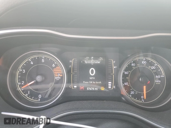 2021 Jeep Cherokee Altitude with VIN 1C4PJLLB0MD173851, listed as a Copart auction lot 53500385 with 57,674 mi miles and Salvage title. Bid and sale history available at DreamBid. Image 9.