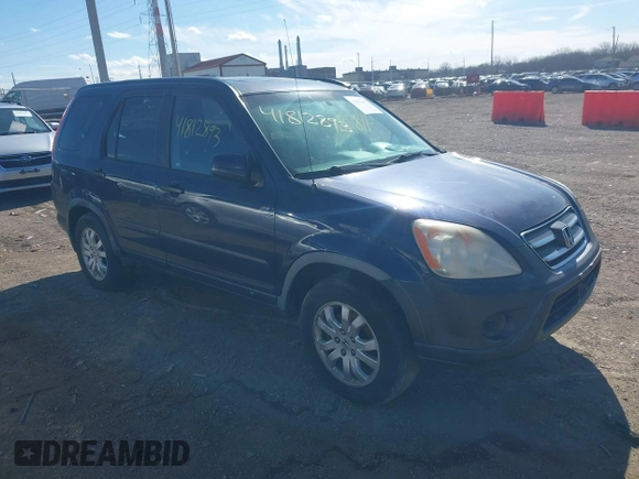 2006 Honda CR-V EX with VIN JHLRD78806C020371, listed as a IAAI auction lot 41812893 with 282,171 mi miles and . Bid and sale history available at carsss.com. Image 1.