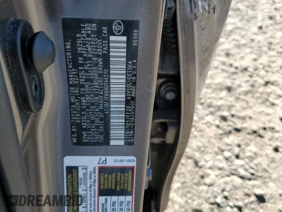 2017 Toyota Camry XLE with VIN 4T1BF1FK6HU744210, listed as a Copart auction lot 48854655 with 83,808 mi miles and Salvage Title. Bid and sale history available at DreamBid. Image 15.