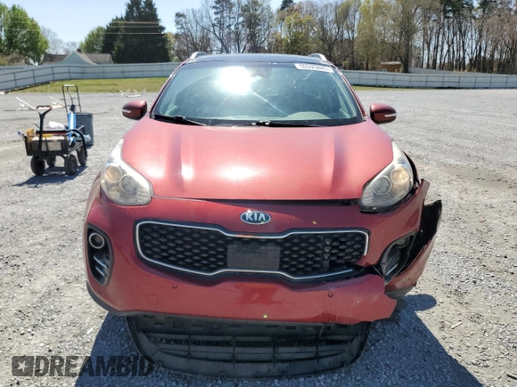 2017 Kia Sportage EX with VIN KNDPNCAC8H7215672, listed as a Copart auction lot 50593845 with 96,665 mi miles and Salvage title. Bid and sale history available at DreamBid. Image 5.