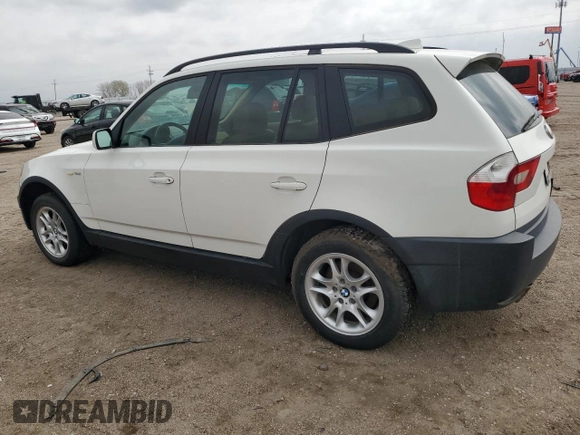 2004 BMW X3 2.5i with VIN WBXPA73424WB24749, listed as a Copart auction lot 54554075 with 166,954 mi miles and Clean Title. Bid and sale history available at DreamBid. Image 2.
