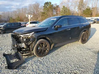 2025 Infiniti QX60 Luxe z VIN 5N1AL1FS4SC335155, wystawiony jako Copart lot #85794674 z przebiegiem 1 278 mil mil oraz Szkoda całkowita • Salvage title. Historia ofert i sprzedaży dostępna na DreamBid. Obrazek 1.