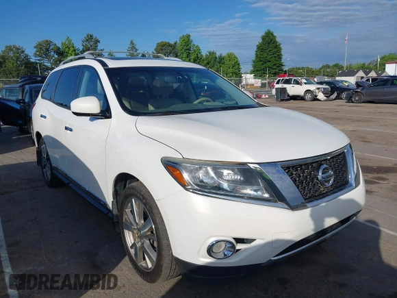 2014 Nissan Pathfinder SL with VIN 5N1AR2MM3EC694316, listed as a IAAI auction lot 42206936 with 182,521 mi miles. Bid and sale history available at carsss.com. Image 1.