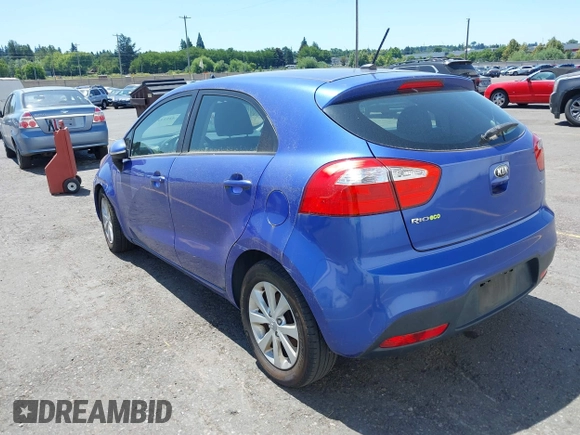 2013 Kia Rio SX with VIN KNADN5A33D6177828, listed as a IAAI auction lot 42534171 with 105,645 mi miles and . Bid and sale history available at DreamBid. Image 3.
