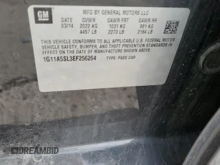 2014 Chevrolet Malibu LS with VIN 1G11A5SL3EF256264, listed as a Copart auction lot 55848815 with 79,521 mi miles and Clean Title. Bid and sale history available at DreamBid. Image 12.