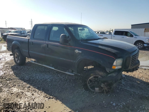 2004 Ford F-250 XL with VIN 1FTNW21P14ED06757, listed as a Copart auction lot 50412115 with 199,501 mi miles and Salvage title. Bid and sale history available at DreamBid. Image 4.