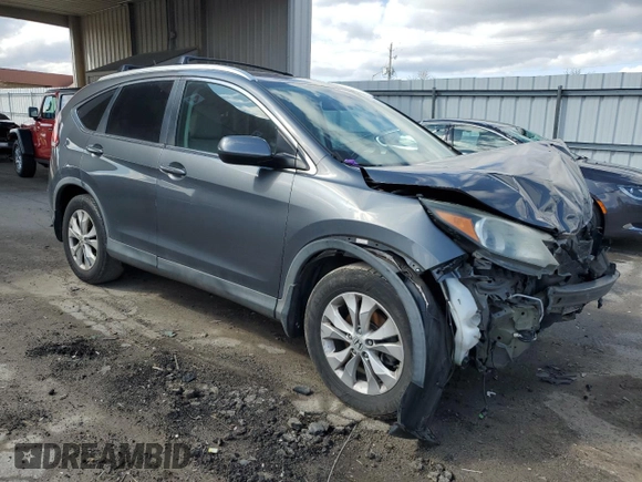 2013 Honda CR-V EX-L with VIN 5J6RM3H71DL019251, listed as a Copart auction lot 51737695 with 102,828 mi miles and Salvage Title. Bid and sale history available at DreamBid. Image 4.