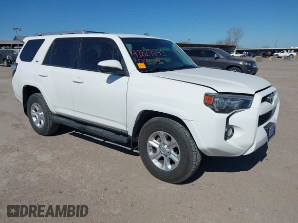 2017 Toyota 4Runner SR5 with VIN JTEZU5JR8H5153693, listed as a IAAI auction lot 41819843 with 56,957 mi miles and . Bid and sale history available at DreamBid. Image 1.