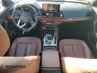 2021 Audi Q5 Premium Plus with VIN WA1E2AFYXM2040934, listed as a Copart auction lot 48679085 with 54,132 mi miles and Salvage Title. Bid and sale history available at carsss.com. Image 8.