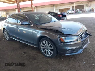 2014 Audi A4 Premium with VIN WAUAFAFL1EN037155, listed as a IAAI auction lot 41658153 with 96,711 mi miles. Bid and sale history available at carsss.com. Image 1.