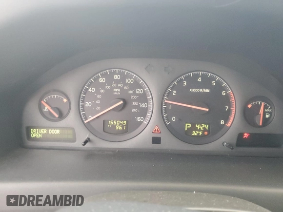2001 Volvo V70 with VIN YV1SW61R712114990, listed as a Copart auction lot 41371175 with 155,049 mi miles and Clean Title. Bid and sale history available at carsss.com. Image 9.