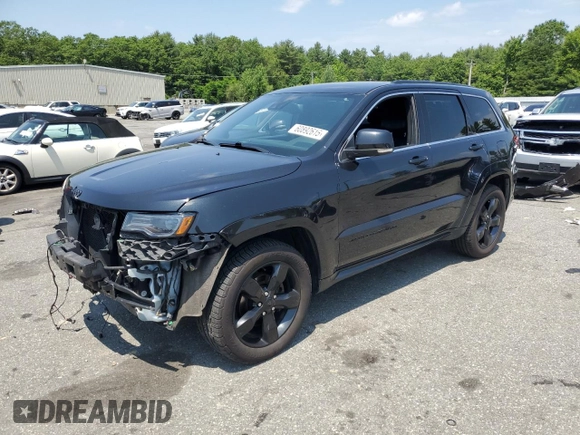 2016 Jeep Grand Cherokee Overland z VIN 1C4RJFCG5GC343864, wystawiony jako Copart lot #60892615 z przebiegiem 97 133 mil mil oraz Szkoda całkowita • Salvage title. Historia ofert i sprzedaży dostępna na DreamBid. Obrazek 1.