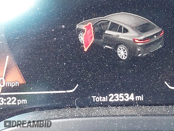 2023 BMW X4 xDrive30i with VIN 5UX33DT08P9S91679, listed as a IAAI auction lot 41705086 with 23,534 mi miles and . Bid and sale history available at DreamBid. Image 15.