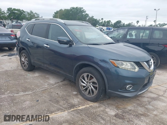2014 Nissan Rogue SL with VIN 5N1AT2MV5EC809458, listed as a IAAI auction lot 41990143 with 127,479 mi miles. Bid and sale history available at carsss.com. Image 1.