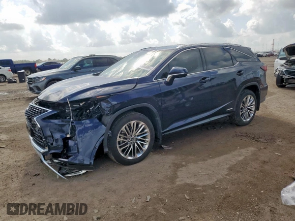 2022 Lexus RX 450hL Luxury with VIN JTJJGKFA8N2026687, listed as a Copart auction lot 66439125 with 39,177 mi miles and Salvage title. Bid and sale history available at DreamBid. Image 1.