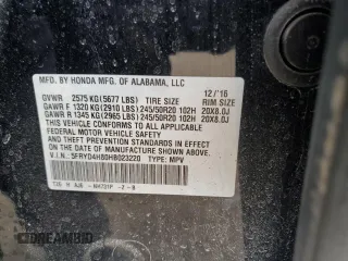 2017 Acura MDX w/Advance Pkg with VIN 5FRYD4H80HB023220, listed as a Copart auction lot 47812525 with 143,169 mi miles and Salvage Title. Bid and sale history available at carsss.com. Image 13.