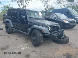 2015 Jeep Wrangler Unlimited Sport with VIN 1C4BJWDG8FL580668, listed as a IAAI auction lot 41544134 with 91,091 mi miles and . Bid and sale history available at DreamBid. Image 1.