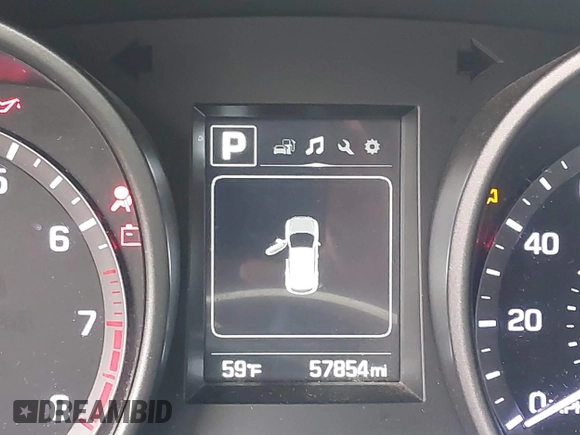 2018 Hyundai Santa Fe 2.4L with VIN 5XYZT3LB7JG569517, listed as a IAAI auction lot 42141100 with 57,854 mi miles and . Bid and sale history available at DreamBid. Image 16.