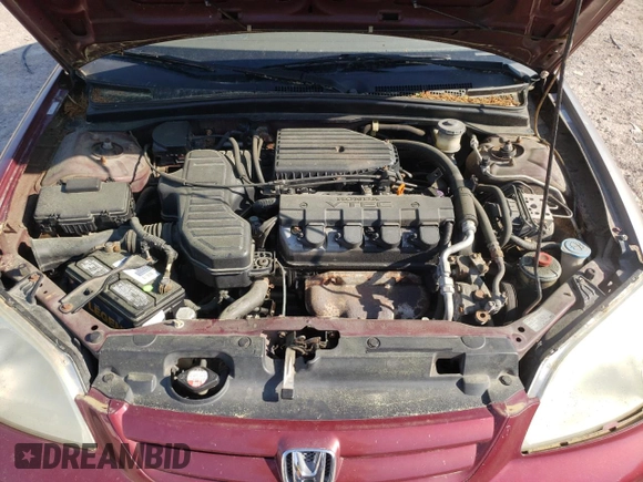 2002 Honda Civic EX with VIN 2HGES26742H561320, listed as a Copart auction lot 54975895 with 102,177 mi miles and Clean Title. Bid and sale history available at DreamBid. Image 11.