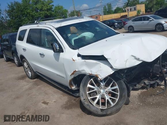 2014 Dodge Durango Citadel z VIN 1C4RDJEG9EC455930, wystawiony jako IAAI lot #42423167 z przebiegiem Nie podano mil oraz . Historia ofert i sprzedaży dostępna na DreamBid. Obrazek 1.
