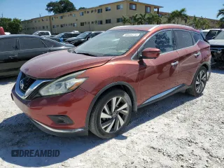 2017 Nissan Murano Platinum with VIN 5N1AZ2MG0HN124034, listed as a Copart auction lot 48555315 with 105,538 mi miles and Non Repairable. Bid and sale history available at carsss.com. Image 1.