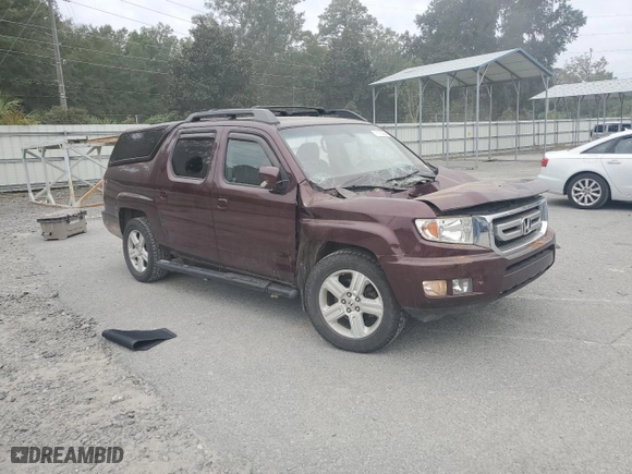 2011 Honda Ridgeline RTL with VIN 5FPYK1F58BB006887, listed as a Copart auction lot 75165964 with 153,615 mi miles and Salvage Title. Bid and sale history available at carsss.com. Image 4.