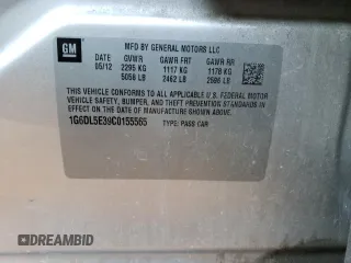2012 Cadillac CTS Performance with VIN 1G6DL5E39C0155565, listed as a Copart auction lot 78119193 with 148,153 mi miles and Salvage title. Bid and sale history available at DreamBid. Image 12.