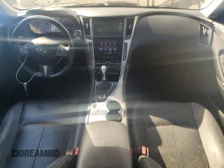 2014 Infiniti Q50 Sport with VIN JN1BV7AR2EM690658, listed as a Copart auction lot 64209225 with 179,629 mi miles and Salvage title. Bid and sale history available at DreamBid. Image 8.
