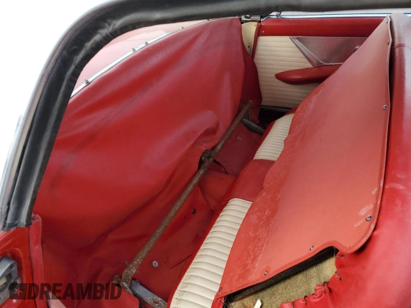 1955 Ford Thunderbird with VIN P5FH232488, listed as a Copart auction lot 76205064 with 5,608 mi miles and Salvage Title. Bid and sale history available at DreamBid. Image 10.