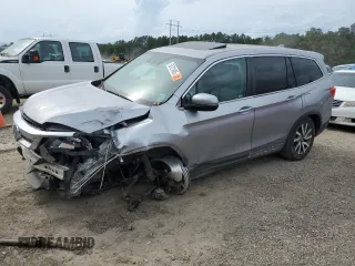 2021 Honda Pilot EX-L with VIN 5FNYF5H54MB018989, listed as a Copart auction lot 55721405 with 121,359 mi miles and Salvage Title. Bid and sale history available at carsss.com. Image 1.