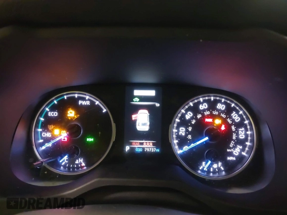 2021 Toyota RAV4 Hybrid XLE with VIN JTMRWRFV2MD125979, listed as a IAAI auction lot 41686695 with 79,737 mi miles. Bid and sale history available at carsss.com. Image 7.